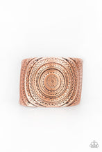 Load image into Gallery viewer, Paparazzi Bare Your SOL - Copper - Sunburst Textures - Cuff Bracelet - $5 Jewelry With Ashley Swint