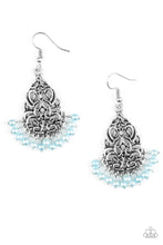 Load image into Gallery viewer, Paparazzi BAROQUE The Bank - Blue Pearls - White Rhinestone - Earrings - $5 Jewelry With Ashley Swint