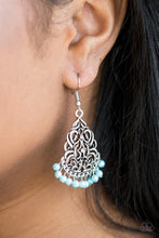 Load image into Gallery viewer, Paparazzi BAROQUE The Bank - Blue Pearls - White Rhinestone - Earrings - $5 Jewelry With Ashley Swint