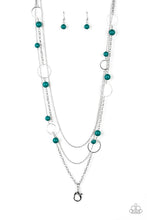 Load image into Gallery viewer, Paparazzi Beachside Babe - Green - LANYARD - Necklace &amp; Earrings - $5 Jewelry with Ashley Swint