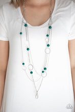 Load image into Gallery viewer, Paparazzi Beachside Babe - Green - LANYARD - Necklace &amp; Earrings - $5 Jewelry with Ashley Swint