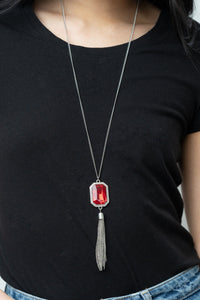 PRE-ORDER - Paparazzi Blissed Out Opulence - Red - Necklace & Earrings - $5 Jewelry with Ashley Swint