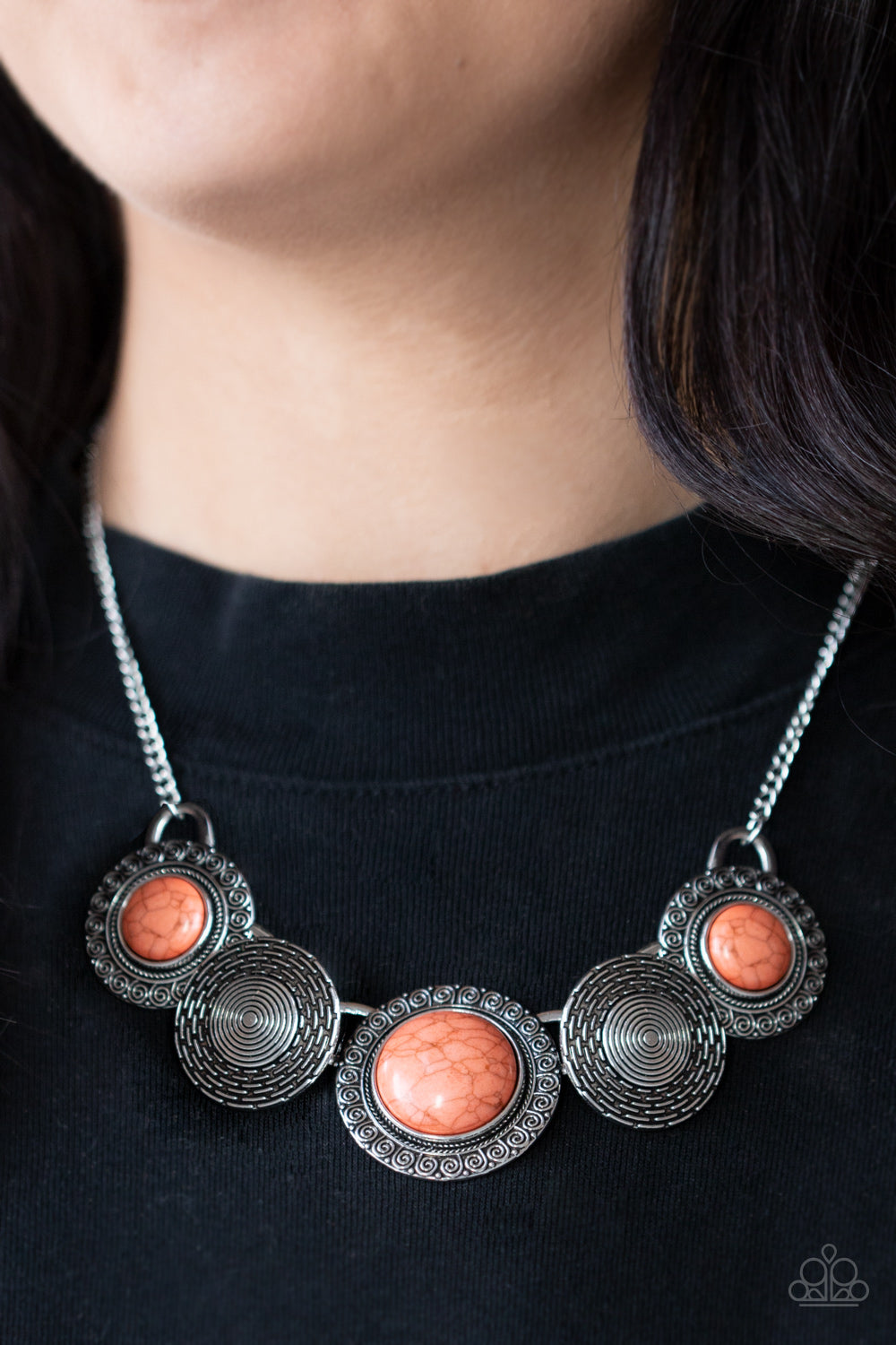 PRE-ORDER - Paparazzi Canyon Cottage - Orange - Necklace & Earrings - $5 Jewelry with Ashley Swint