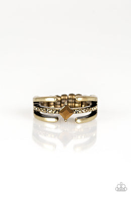 Paparazzi City Center - Brass - Ring - $5 Jewelry with Ashley Swint