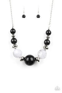 PRE-ORDER - Paparazzi Daytime Drama - Black - Necklace & Earrings - $5 Jewelry with Ashley Swint