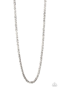 Paparazzi Delta - Silver - Thick Chain - Necklace - Men's Collection - $5 Jewelry With Ashley Swint