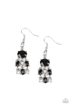 Load image into Gallery viewer, Paparazzi Demurely Divine - Black- and White Rhinestones - Earrings - $5 Jewelry with Ashley Swint