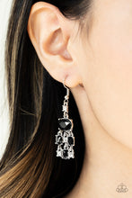 Load image into Gallery viewer, Paparazzi Demurely Divine - Black- and White Rhinestones - Earrings - $5 Jewelry with Ashley Swint