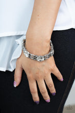 Load image into Gallery viewer, Paparazzi Devoted to Drama - White - Bracelet - $5 Jewelry with Ashley Swint