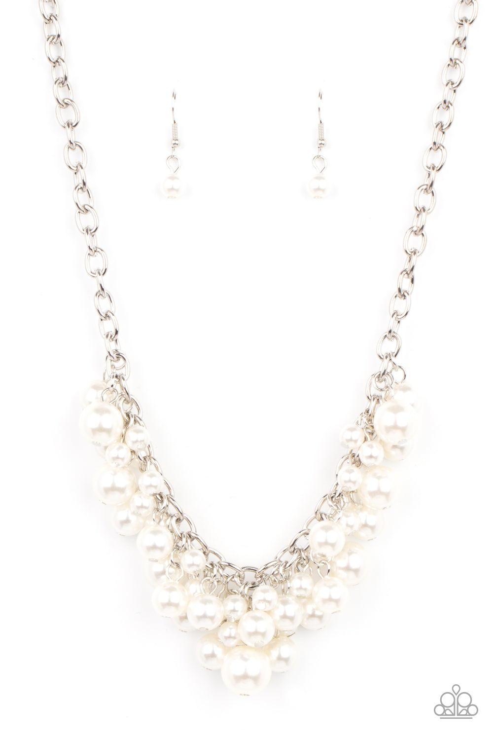 PRE-ORDER - Paparazzi Down For The COUNTESS - White Pearls - Necklace & Earrings - $5 Jewelry with Ashley Swint