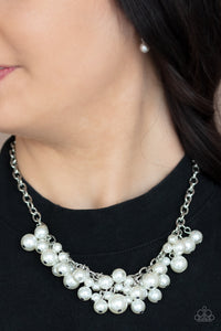 PRE-ORDER - Paparazzi Down For The COUNTESS - White Pearls - Necklace & Earrings - $5 Jewelry with Ashley Swint