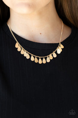 PRE-ORDER - Paparazzi Eastern CHIME Zone - Gold - Necklace & Earrings - $5 Jewelry with Ashley Swint