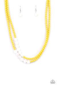 PRE-ORDER - Paparazzi Extended STAYCATION - Yellow - Necklace & Earrings - $5 Jewelry with Ashley Swint
