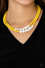 Load image into Gallery viewer, PRE-ORDER - Paparazzi Extended STAYCATION - Yellow - Necklace &amp; Earrings - $5 Jewelry with Ashley Swint