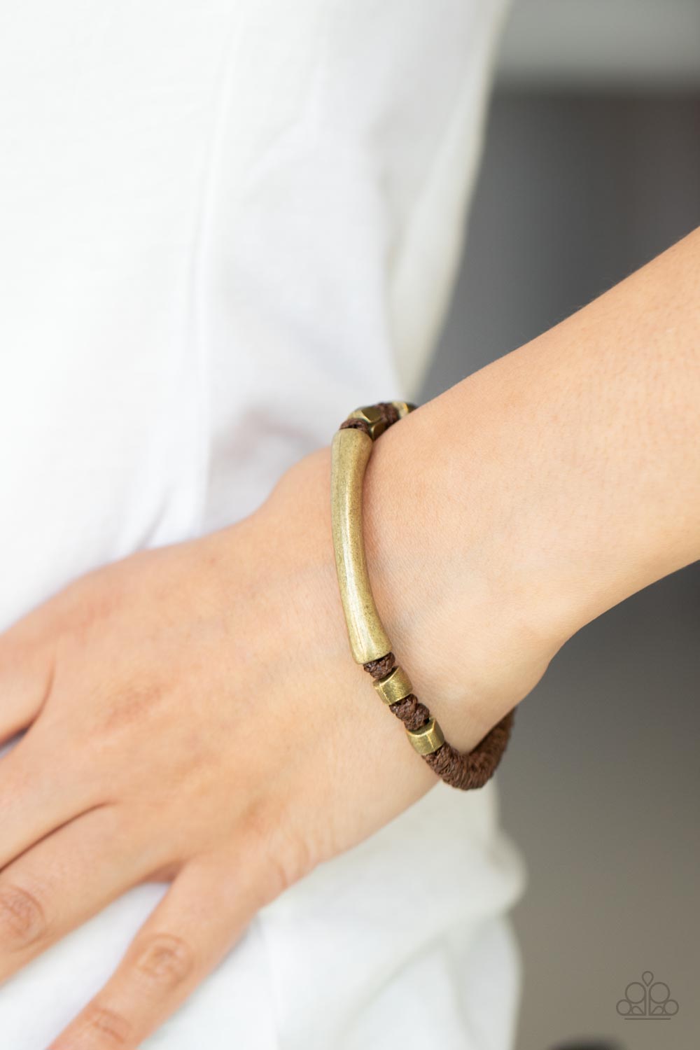 PRE-ORDER - Paparazzi Grounded in Grit - Brown - Bracelet - $5 Jewelry with Ashley Swint