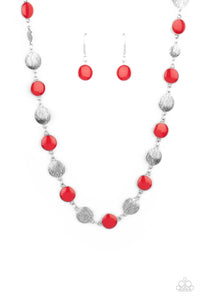 Paparazzi Harmonizing Hotspot - Red - Necklace & Earrings - $5 Jewelry with Ashley Swint