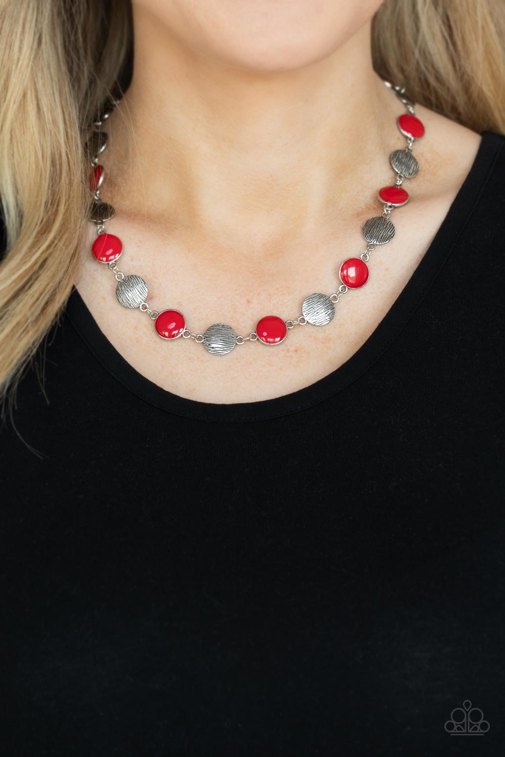 Paparazzi Harmonizing Hotspot - Red - Necklace & Earrings - $5 Jewelry with Ashley Swint