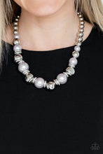 Load image into Gallery viewer, Paparazzi Hollywood HAUTE Spot - Silver - Gray Pearls - Necklace &amp; Earrings - $5 Jewelry with Ashley Swint