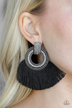 Load image into Gallery viewer, Paparazzi I Am Spartacus - Black - Thread / Fringe / Tassel  - Post Earrings - $5 Jewelry with Ashley Swint