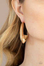 Load image into Gallery viewer, Paparazzi I Double FLARE You - Gold - Earrings - $5 Jewelry with Ashley Swint