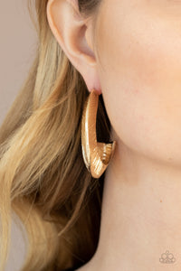 Paparazzi I Double FLARE You - Gold - Earrings - $5 Jewelry with Ashley Swint