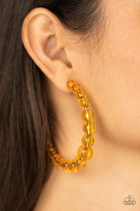 PRE-ORDER - Paparazzi In The Clear - Orange - Earrings - $5 Jewelry with Ashley Swint