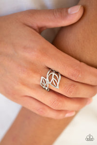 Paparazzi LEAF It All Behind - Silver - Leafy Dainty Band - Ring - $5 Jewelry with Ashley Swint