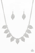 Load image into Gallery viewer, Paparazzi Leafy Lagoon - Silver - Leafs Swing from Silver Chain Necklace &amp; Earrings - $5 Jewelry With Ashley Swint