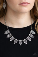 Load image into Gallery viewer, Paparazzi Leafy Lagoon - Silver - Leafs Swing from Silver Chain Necklace &amp; Earrings - $5 Jewelry With Ashley Swint