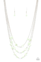 Load image into Gallery viewer, PRE-ORDER - Paparazzi Let The Record GLOW - Green - Necklace &amp; Earrings - $5 Jewelry with Ashley Swint