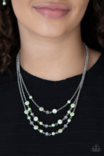 Load image into Gallery viewer, PRE-ORDER - Paparazzi Let The Record GLOW - Green - Necklace &amp; Earrings - $5 Jewelry with Ashley Swint