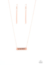 Load image into Gallery viewer, Paparazzi Love One Another - Copper - Inspirational Necklace &amp; Earrings - $5 Jewelry With Ashley Swint