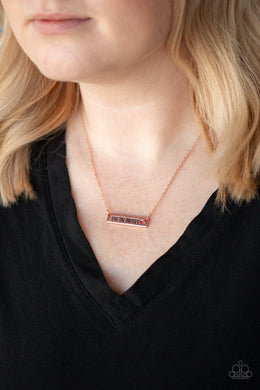 Paparazzi Love One Another - Copper - Inspirational Necklace & Earrings - $5 Jewelry With Ashley Swint