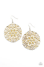 Load image into Gallery viewer, PRE-ORDER - Paparazzi MANDALA Effect - Yellow - Earrings - $5 Jewelry with Ashley Swint