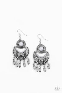 Paparazzi Mantra to Mantra - Silver - Earrings