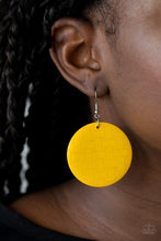 Load image into Gallery viewer, Paparazzi Natural Novelty - Yellow - Wooden Earrings - $5 Jewelry with Ashley Swint