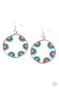 Paparazzi Off The Rim - Blue - Seed Bead Earrings