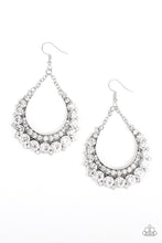 Load image into Gallery viewer, Paparazzi Once In A SHOWTIME - White Rhinestones - Silver Chain Earrings - $5 Jewelry With Ashley Swint