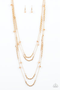 PRE-ORDER - Paparazzi Open For Opulence - Gold - Necklace & Earrings - $5 Jewelry with Ashley Swint