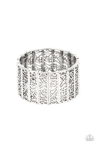 PRE-ORDER - Paparazzi Ornate Orchards - Silver - Bracelet - $5 Jewelry with Ashley Swint