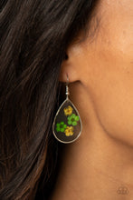Load image into Gallery viewer, PRE-ORDER - Paparazzi Perennial Prairie - Yellow - Flowers Encased in Glass - Earrings - $5 Jewelry with Ashley Swint
