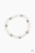 Load image into Gallery viewer, Paparazzi Poised For Perfection - White Pearly Beads - Stretchy Bands Bracelet - $5 Jewelry with Ashley Swint