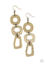 Load image into Gallery viewer, Paparazzi Prehistoric Prowl - Brass - Earrings - $5 Jewelry with Ashley Swint