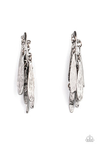PRE-ORDER - Paparazzi Pursuing The Plumes - Black - Earrings - $5 Jewelry with Ashley Swint