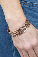 Load image into Gallery viewer, Paparazzi Read The VINE Print - Copper - Cuff Bracelet - $5 Jewelry with Ashley Swint