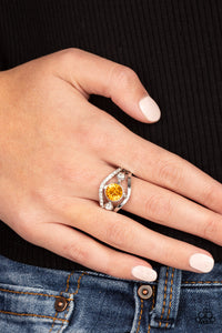 Paparazzi Rich With Richness - Yellow - Dainty Band Ring - $5 Jewelry with Ashley Swint