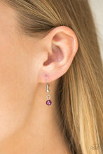 Load image into Gallery viewer, Paparazzi Romeo Romance - Purple Pearls - Silver Heart Charm - Necklace &amp; Earrings - $5 Jewelry with Ashley Swint
