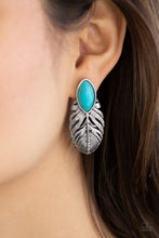 Load image into Gallery viewer, Paparazzi Rural Roadrunner - Blue Turquoise Stone - Post Earrings - $5 Jewelry with Ashley Swint