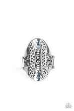 Load image into Gallery viewer, Paparazzi Shields Up - Silver - Studded Embossed - Ring - $5 Jewelry With Ashley Swint