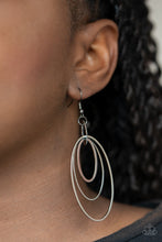 Load image into Gallery viewer, Paparazzi Shimmer Surge - Black - Gunmetal - Earrings - $5 Jewelry with Ashley Swint